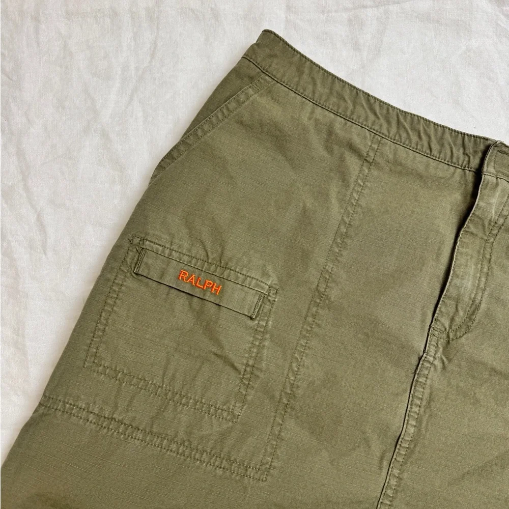 Vintage Rare 90’s Ralph Lauren Maxi Cargo Skirt 100% Cotton Utility Grunge Sz 12